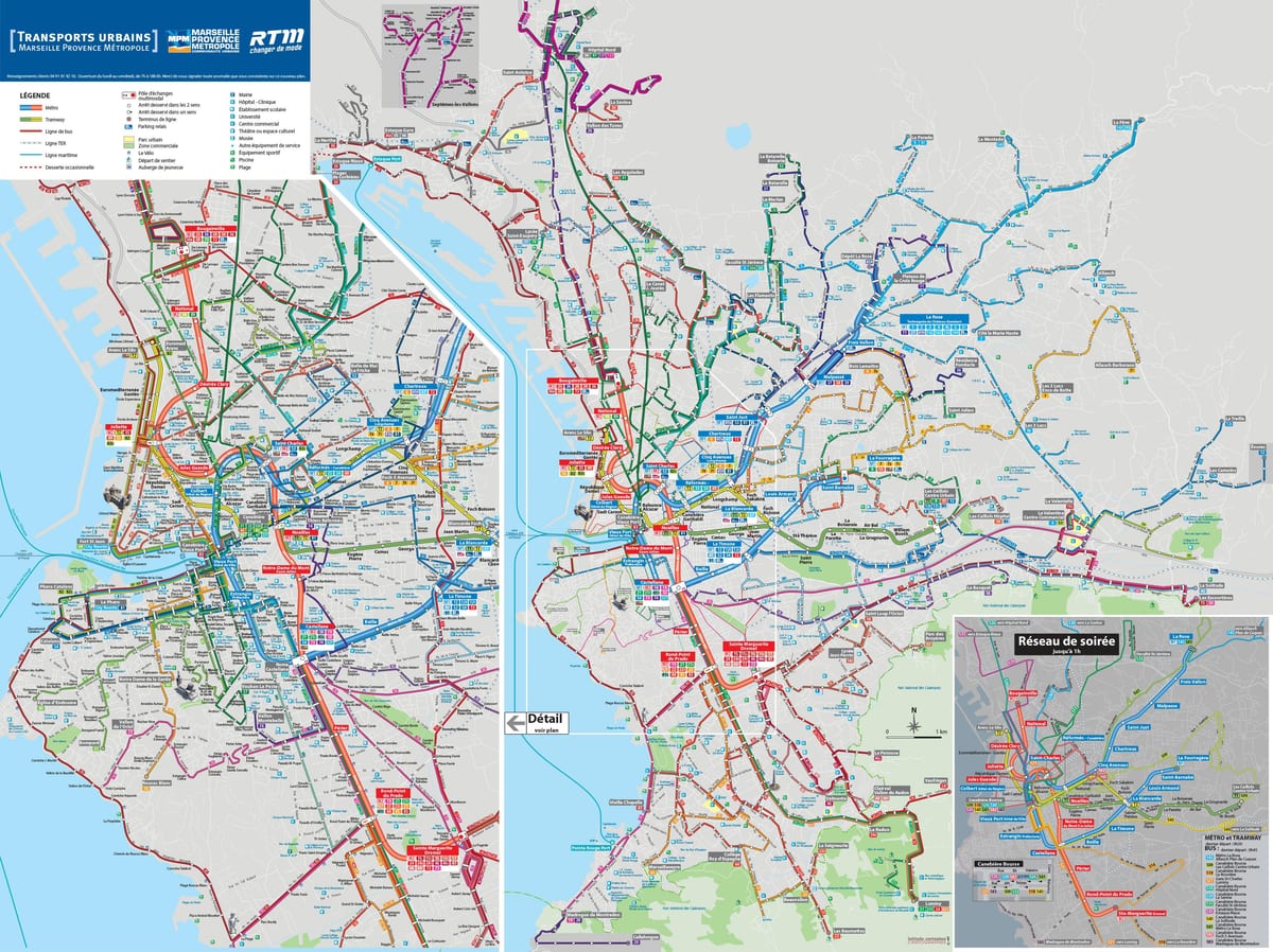 Marseille peta rute bus