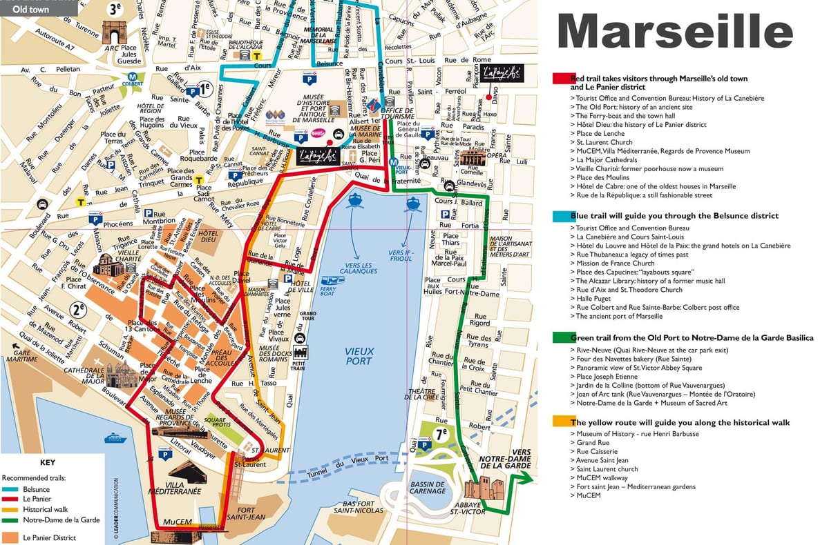 peta wisata Marseille prancis