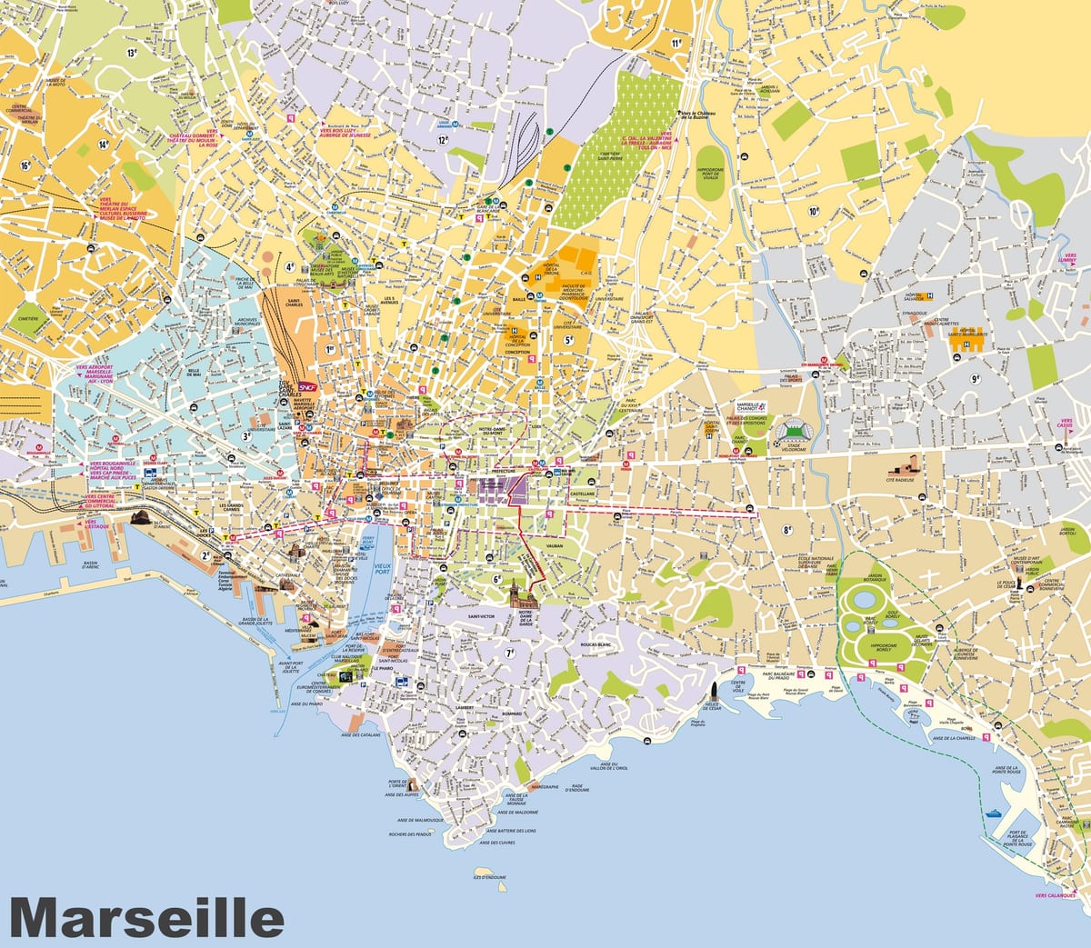 peta dari Marseille yang